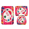 3pcs Toilet Mat Bath Mat Santa Claus Pattern