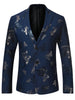 Butterfly Print Casual Floral Blazer