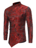 Brocade Paisley Asymmetrical Hem Shirt