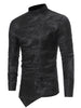 Brocade Paisley Asymmetrical Hem Shirt