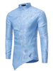 Brocade Paisley Asymmetrical Hem Shirt