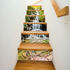 3D Waterfall Stone Stair Stickers Home Decor 7.1 x 39.4 inch 13pcs