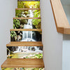 3D Waterfall Stone Stair Stickers Home Decor 7.1 x 39.4 inch 13pcs