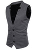 V Neck Edging Single Breasted Waistcoat