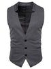 V Neck Edging Single Breasted Waistcoat