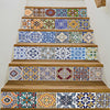 Tile Decals Mexican Traditional Stair Stickers 7.1 x 39.4 inch 6pcs