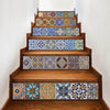 Tile Decals Mexican Traditional Stair Stickers 7.1 x 39.4 inch 6pcs