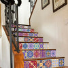 Tile Decals Mexican Traditional Stair Stickers 7.1 x 39.4 inch 6pcs