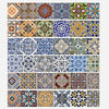 Tile Decals Mexican Traditional Stair Stickers 7.1 x 39.4 inch 6pcs