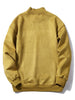 Crew Neck Graphic Print Suede Sweatshirt