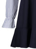 Plus Size Striped Panel Drop Waist Dress