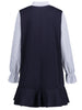 Plus Size Striped Panel Drop Waist Dress