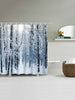 Christmas Snow Forest Print Waterproof Shower Curtain