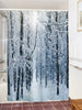 Christmas Snow Forest Print Waterproof Shower Curtain