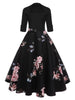 Floral Midi Vintage Flare Dress