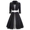 Vintage Striped Pin Up Skater Dress
