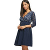 Lace Insert Surplice A Line Dress