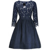 Lace Insert Surplice A Line Dress