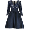 Lace Insert Surplice A Line Dress