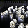 5m 40 LEDs Rattan Ball Fairy String Lights