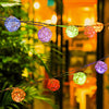 5m 40 LEDs Rattan Ball Fairy String Lights