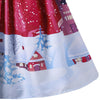 Christmas Lace Yoke Swing Dress