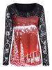 Ugly Christmas Lace Sleeve Top