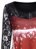 Ugly Christmas Lace Sleeve Top