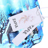 Christmas Sleeveless Snow View Print Vintage Dress