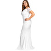 Off The Shoulder Lace Slit Plus Size Dress