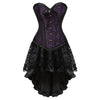Plus Size Lace-up Two Piece Corset Dress
