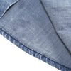 Turndown Collar Pocket Bleached Effect Chambray Shirt