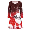 Christmas Deer Long Sleeve Dress
