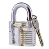 LOCKMALL S - 399202 Transparent Practice Padlock with Lock Pick Tool Set for Locksmith