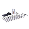 LOCKMALL S - 399202 Transparent Practice Padlock with Lock Pick Tool Set for Locksmith