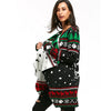 Christmas Graphic Tunic Knitted Draped Cardigan