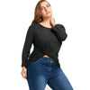 Plus Size Soft Front Twist T-shirt