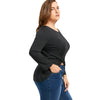 Plus Size Soft Front Twist T-shirt