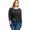 Plus Size Soft Front Twist T-shirt