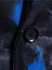 Lapel One Button Flame Tie Dye Print Blazer