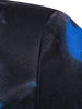 Lapel One Button Flame Tie Dye Print Blazer