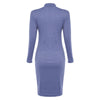 Women Slim Long Sleeve Elegant Turtleneck Jumper Dress