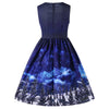 Christmas Square Neck Sleeveless 50s Swing Dress