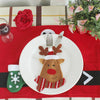 MCYH Christmas Home Decorative Joyous Tableware Knife Fork Set Cover 3pcs