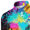 Color Paint Splatter Button Up Shirt