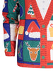 Christmas Tree Santa Print Long Sleeve T-shirt