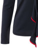 Contrast Trim Flounced Skew Collar Top