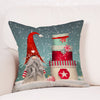 Snowy Christmas Gifts Print Linen Pillowcase