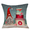 Snowy Christmas Gifts Print Linen Pillowcase