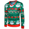 V Neck Christmas Pattern Ugly T-shirt